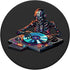 Cyberpunk Music DJ Robotic Skeleton Spin Master Streetwear PopSockets Standard PopGrip