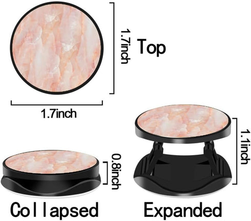 4 Pack Phone Grip, Finger Expanding Kickstand Holder for Smartphone - Pink White Rose Gold Marble
