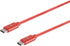 Monoprice 3 Feet USB 2.0 Type-C to Type-C Charge and Sync Cable, Red, Up to 3 Amps/60 Watts, Palette Series