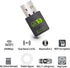 USB WiFi Bluetooth Adapter, 600Mbps Dual Band 2.4/5Ghz Wireless Network External receiver, Mini WiFi Dongle for PC/Laptop/Desktop