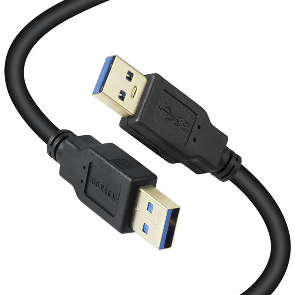 USB 3.0 Male to Male Cable 6.6 ft - USB to USB Type A Cord, 5 Gbps Compatible with Hard Drive, Cooling Fan, DVD Player