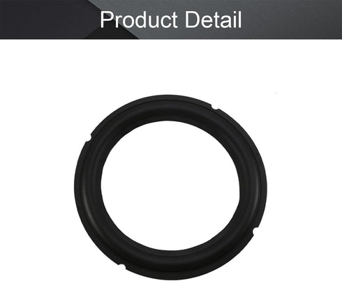 Fielect 4Pcs 8 Inch Black Notch Speaker Rubber Edge Surround Rings for Speaker Repair or DIY