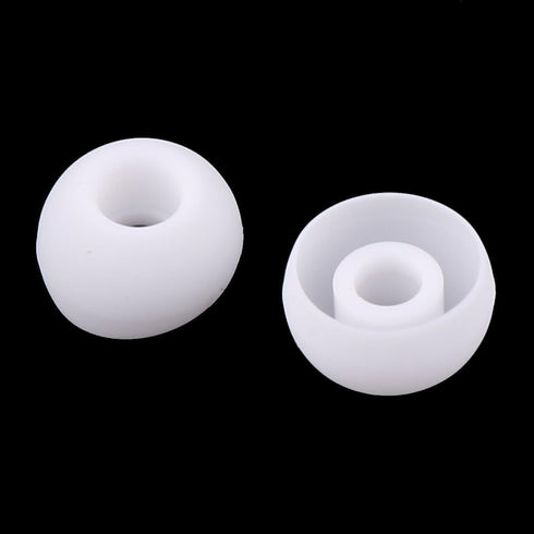 uxcell 50 Pcs Silicone Earbud Tips, 4mm Inner Hole Noise Isolation Covers for Most In-Ear Headphones, White
