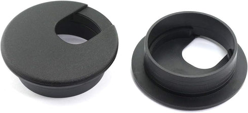 HJ Garden 2pcs 2 inch Desk Wire Cord Cable Grommets, Plastic Cover for Office PC Desk Cable Organizer
