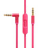 Replacement Audio Cable Cord with In-line Microphone - Compatible with Beats Headphones Solo, Studio, Pro, Detox, Pink