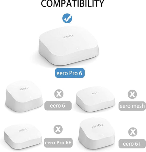 Wall Mount for eero Pro 6, Screwless VHB Holder for Mounting Tri-Band Mesh Wi-Fi 6 without Drilling