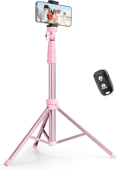 SENSYNE 72" Phone Tripod & Selfie Stick, Extendable Cell Phone Tripod Stand with Wireless Remote and Phone Holder,