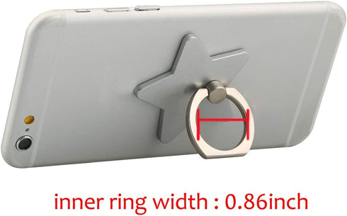 lenoup z179 (4 360 Phones/Pad(4 pcs) Cell Phone Holder,Star Phone Ring Kickstand,Universal Rotation Cell Phone Finger