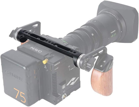 NICEYRIG Extended NATO Rail with Dual Rosette Mount, 6.5 Inch Long Rail for RED Kinefinity Cinema Camera