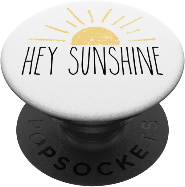 Rae Dunn Inspired Mug "Hey Sunshine" Summer Beach Vacation PopSockets Standard PopGrip