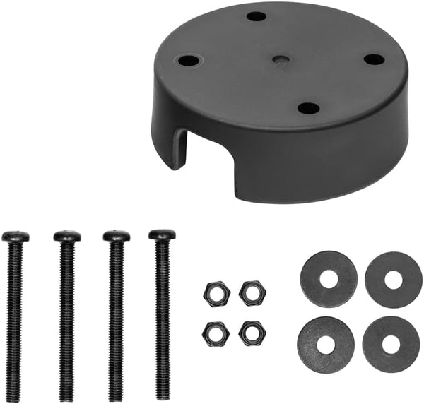 ARKON Mounts SPAMPSCBL Round Mounting Spacer Plate for Cord & Cable Management - 4-Hole AMPS Compatible