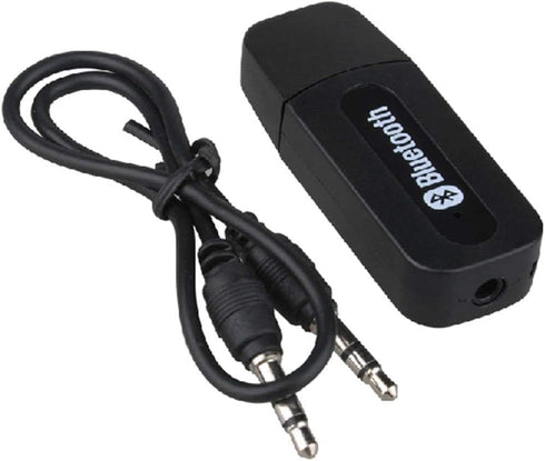 ECOMGEAR USB Bluetooth Audio Music Receiver Adapter for PC Speaker Phones with 3.5mm Stereo + ABEL Cable Tie