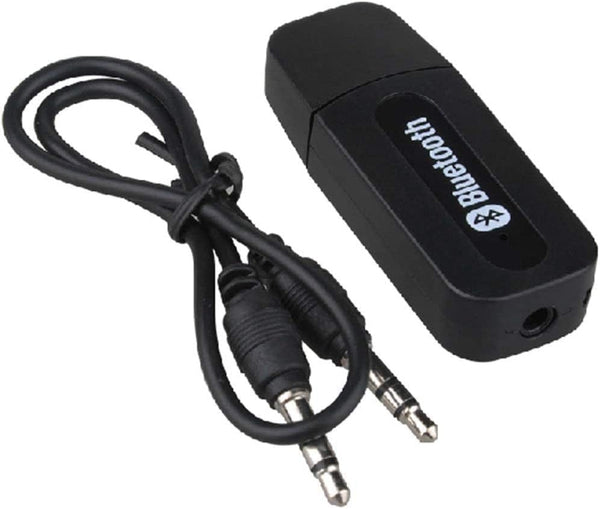 ECOMGEAR USB Bluetooth Audio Music Receiver Adapter for PC Speaker Phones with 3.5mm Stereo + ABEL Cable Tie