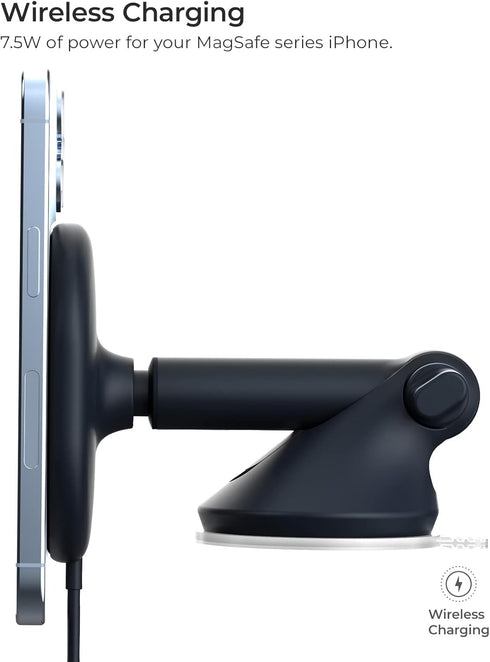 iOttie Velox Magnetic Wireless Car Mount for MagSafe iPhones - Charger Included, Compatible with iPhone 12 to 15