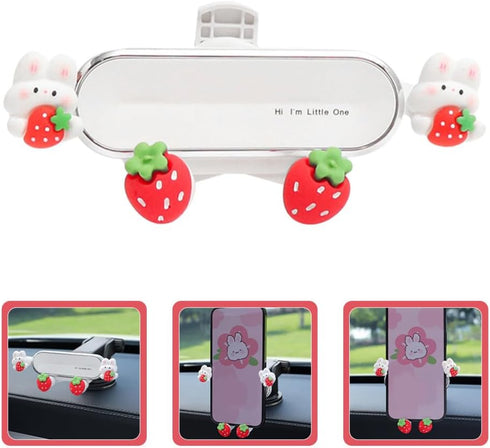 Cute Phone Mount for Car - Cute Zodiac Rabbit Car Phone Holder - Bunny Phone Mount Air Vent Mobile Phone Support for