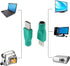 USB to PS2 Adapter 2PCS - Green PS/2 Female to USB Male Converter for Mouse and Keyboard.