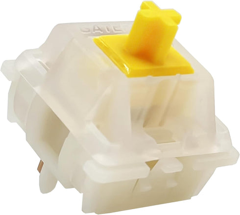 DRAOZA Gateron Milky Yellow Pro, 5 Pin Switches Pre-Lubed for MX Mechanical Gaming Keyboard (36pcs Milky Yellow)