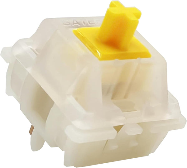 DRAOZA Gateron Milky Yellow Pro, 5 Pin Switches Pre-Lubed for MX Mechanical Gaming Keyboard (36pcs Milky Yellow)