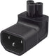 TEWOXIN 2PCS IEC320 C14 C5 10A 250V, (2PCS C14 C5 Up Bend to Power Adapter Converter, for Laptop, Computer Monitor, TV