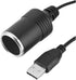 USB A Male to 12V Car Cigarette Lighter Socket Female Power Converter, USB to Cigarette Lighter Converter