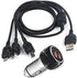 Bling Car Charger Accessories Set, Rhinestone Dual USB Car Chargers + Bling 3 in 1 Charging Cable for Girls