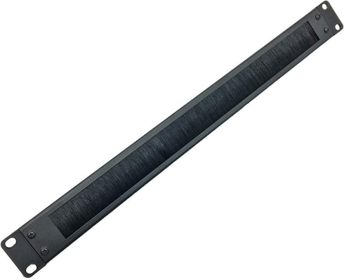 JINGCHENGMEI 2 Pack-1U 19-inch 19" (BF01UAB2PC) Brush Panel Rack Mount Disassembled Cable Management Panel with Brush