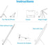 4 Pack Cell Phone Stand for Desk, Foldable Mobile Holder Compatible with iPhone, iPad, Samsung