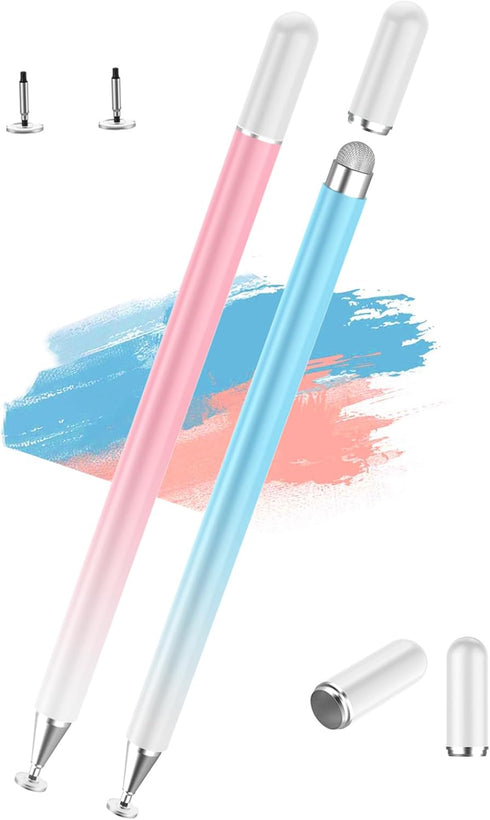 Stylus Pens for Touch Screens, Luntak 2 in 1 Magnetic Disc Stylus Pen for iPad with Magnetic Cap, Compatible with All