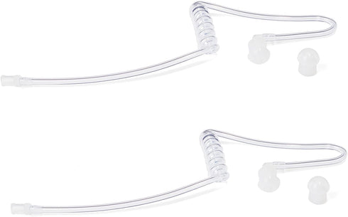 UAYESOK 2 Pack Replacement Acoustic Coil Tube Universal Clear Transparent Surveillance Kit for Walkie Talkie Acoustic
