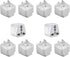 TEWOXIN 10PCS UK/AU to USA Travel Adapter Plug,3-Prong Grounded NEMA 5-15P,10A/250V Power Converter