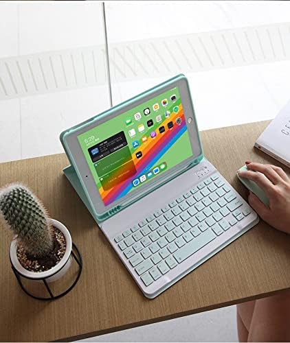 Galaxy Tab A8 2022 10.5 inch Keyboard Case with Mouse, SM-X200/X205/X207 Magnetic Detachable Bluetooth Keyboard, Mint