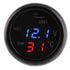 Digital Voltage Temperature Monitor, 12V to 24V 3in1 Dual USB Car Battery Voltage Tester (Blue + Red)