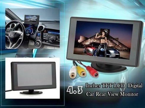 BW 4.3 Inch TFT LCD Screen Adjustable Car Monitor for Vehicle Backup Cameras, Security CCTV & Car DVR