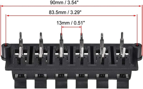 uxcell 2 Row 12 Way Spring Speaker Terminal Clip Push Release Connector, Cable Terminals Strip Block, 3Pcs