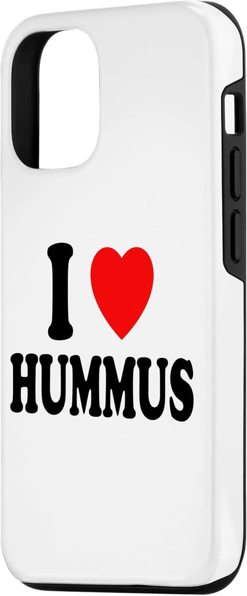 I Heart (Love) Hummus Designs 12/12 Hummus iPhone Pro I Heart (Love) Chickpeas Dipping Vegan Vegetarian Case
