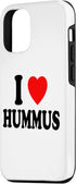 I Heart (Love) Hummus Designs 12/12 Hummus iPhone Pro I Heart (Love) Chickpeas Dipping Vegan Vegetarian Case