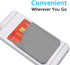 6 Pack Phone Card Holder - Silicone Stick-on Wallet with 3M Adhesive, Slim ID Holder for iPhone & Android