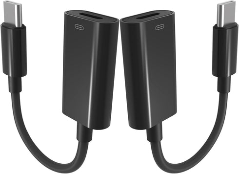 USB C Male to Lightning Female Adapter 2-PACK, USB C to Lightning Headphone Converter for iPhone 15 Series, iPad Pro,