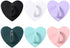 DPWOUM 2Pcs Cell Phone Heart Phone Charm Hook Metal Finger Ring Holder Adhesive Candy Color Heart Cellphone Charm Hook
