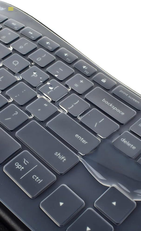 Ultra Thin Desktop PC Silicone Clear Keyboard Cover Skin Protector for Logitech Ergo K860 Wireless Ergonomic Keyboard