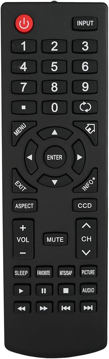 Remote Control for Dynex LCD LED HDTV TV, Fit for DX-32E250A12 DX-24E150A11 DX-19LD150A11 DX-L42-10A