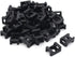 Black 9mm Cable Tie Mount Base Saddle Type Holder, Large Size 0.75 inch, Pack of 100, Screw Wire Bundle Holder