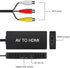 RCA to HDMI Converter, AV to HDMI Adapter, 1080P Mini Composite to HDMI, Supports PAL/NTSC for PC, Laptop, TV, WII,
