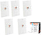 Premium Speaker Wall Plate, Spring Loaded Audio Wall Plate for Home Theater Wall Mount Speakers, 5 Pack White