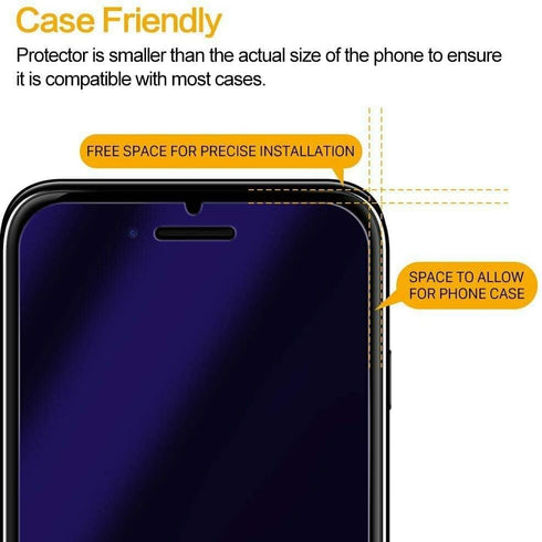 Anti Blue Light Tempered Glass Screen Protector for iPhone SE 3 (2022), SE 2 (2020), 8, 7 - Eye Protection.