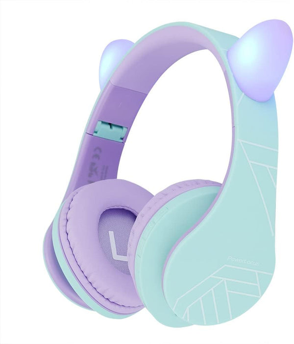 PowerLocus Kids Headphones, Over-Ear Bluetooth Wireless Headphones with Microphone, Safe 85DB Volume Limited
