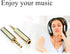 Adhiper 2.5mm Male to 3.5mm Female Audio Adapter, Gold Plated Aux Plug Splitter, 3 Ring Jack Support (2 Pack)