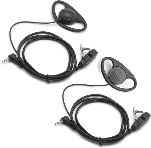 2X D-Style Earpiece Headset Mic PTT for Motorola Talkabout 2 Way Radio T100 T200 T210 T260 T270 (2.5mm Plug)