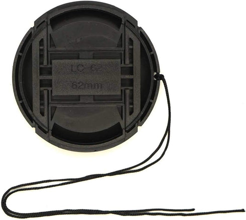 Camera Lens Cap (62mm) fit for TAMRON 18-200mm, for NIKKOR 60mm 105mm f/2.8G, for Sony CX900E AX100E w/ E18-200LEII E10-18 Lens (3 Pack)