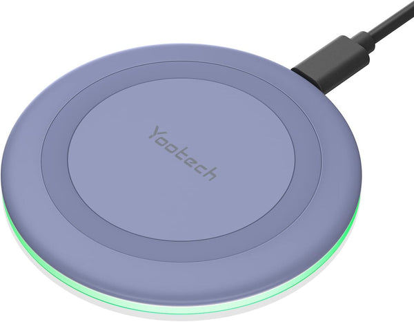 Yootech Wireless Charger, 10W Max Fast Charging Pad for iPhone 15/14/13/12, Samsung Galaxy